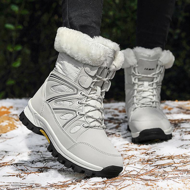 Женские зимние бархатные зимние ботинки — фото 9