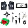 10 Stück Naruto Cosplay, Stirnband Kunai Frosch Geldbörse Halskette Ring Handschuhe für Geburtstag Cosplay Anime Geschenk