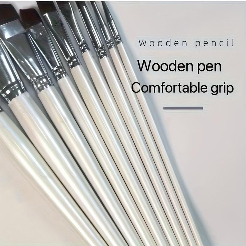 10pcs Professional Face Painting Brush Set for Stage Makeup - Nylon Bristles, Petal & Dome Tips