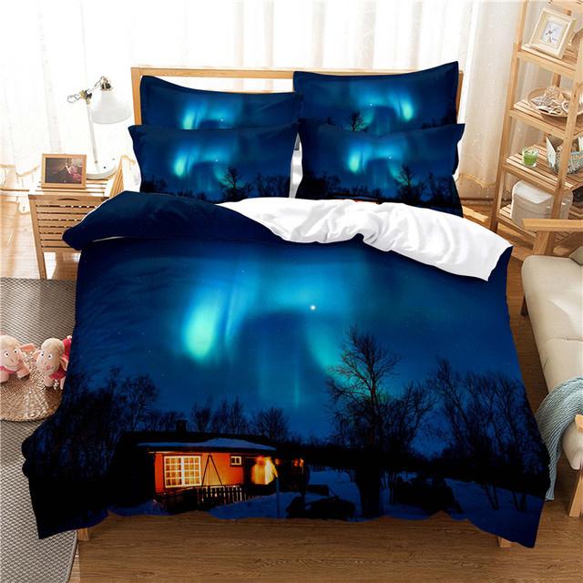 Fantasy Scenery Beach Bedding Set Night Romantic 3d Duvet Cover Set Comforter Cover Twin Queen King Single Size for Girls Boys