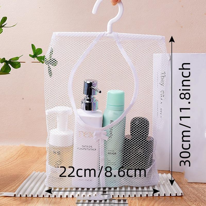 

Multifunctional Hanging Mesh Storage Bag for Kitchen & Bathroom белый