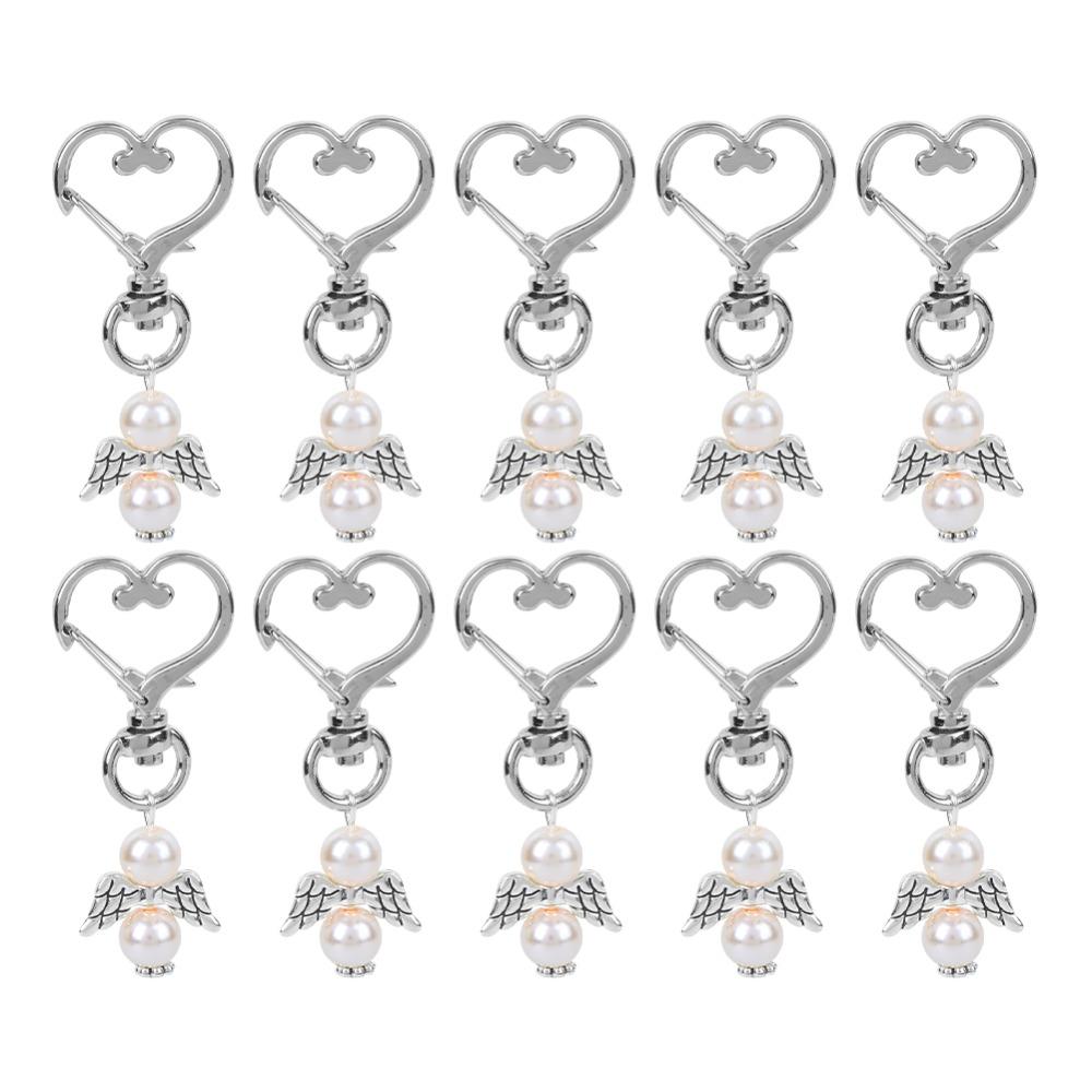 10pcs White, Pink, Blue Alloy Guardian Angel Charm Wedding Ceremony Favor for Guests