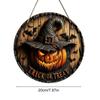 Halloween Witch Signs Pumpkin Porch Wooden Ornament Skull Decorative Signs Festive Home Ornament for Front Door Wall Window