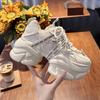 Fashion Women Chunky  Sneakers High Platform Sports Shoes New 2025 Autumn Thick Bottom Women's Wedge Casual Shoes