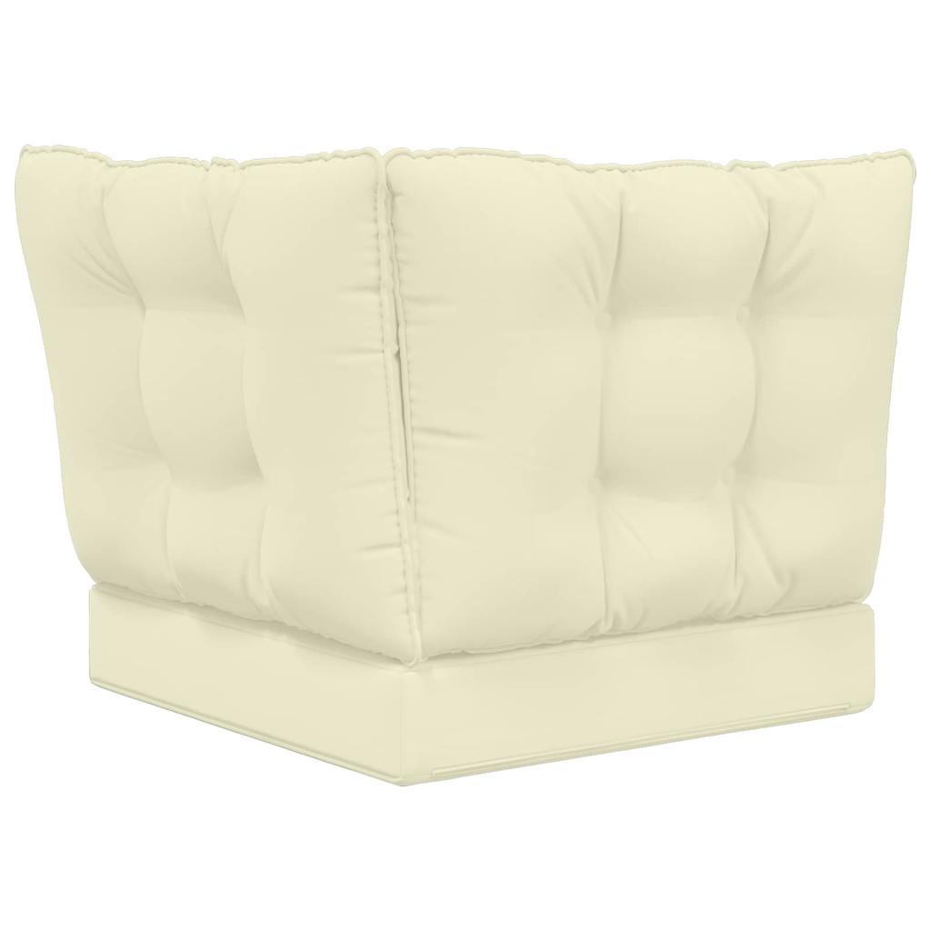 Outdoor Sofa Cushions 3 pcs Cream Polyester