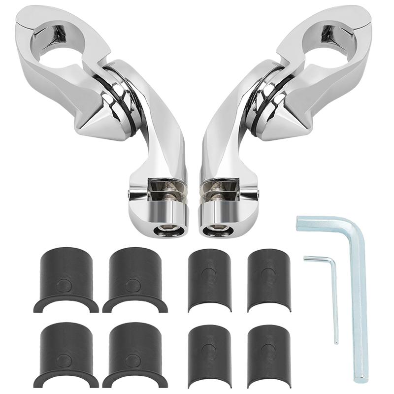 

1.25 (1-1/4 )(32mm) Short Angled Highway Crash Bar Foot Pegs FootPeg Mounts Kit For Harley Honda Kawasaki Suzuki Yamaha