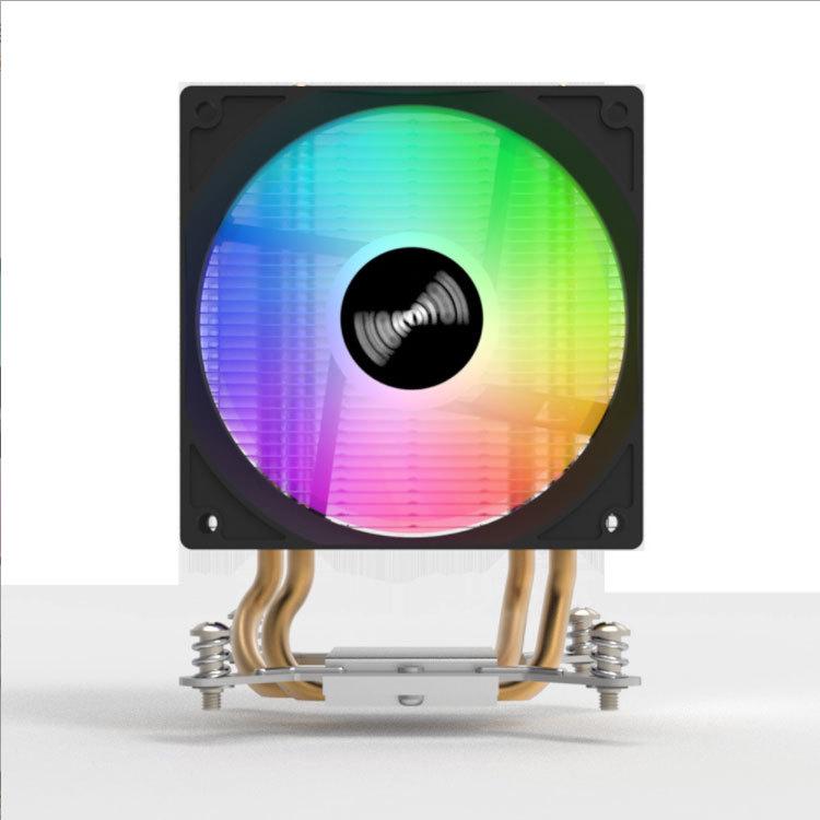Ice V90 Desktop CPU Cooler: Silent Air-Cooled Fan with Dual Copper Heat Pipes