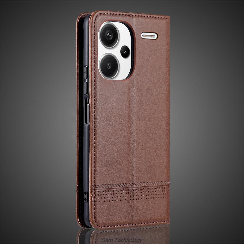 Deluxe Magnetic Adsorption Leather Case for Xiaomi Redmi Note 13 Pro+ / Note13 Pro Plus Flip Cover Protective Case Fundas Coque