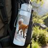 1PC Fox Winter Snow Forest Scene Print 750ml Color Plastic Sports Water Bottle Leakproof Flip Straw Lid Suitable for Sports Office Home Use