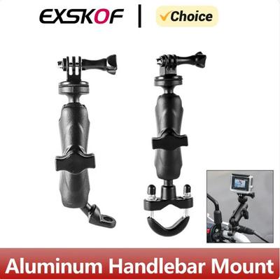 360° Motosiklet Gidon Montajı Alüminyum Tutucu Bisiklet Braketi GoPro Hero 12 11 10 9 8 Insta360 Osmo Action Kamera Aksesuarları