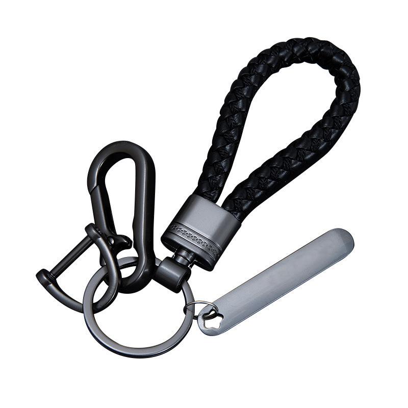 Men's High-End Woven Rope Keychain: Anti-Lost Key Ring for Cars & Motorcycles
