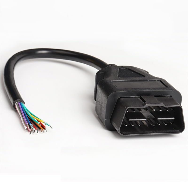 

SELECOCO OBD-II 16 Pin Open Plug Wire Cable OBD2 Male 16 Pin Connector Round Extension Diagnostic Cable 30cm