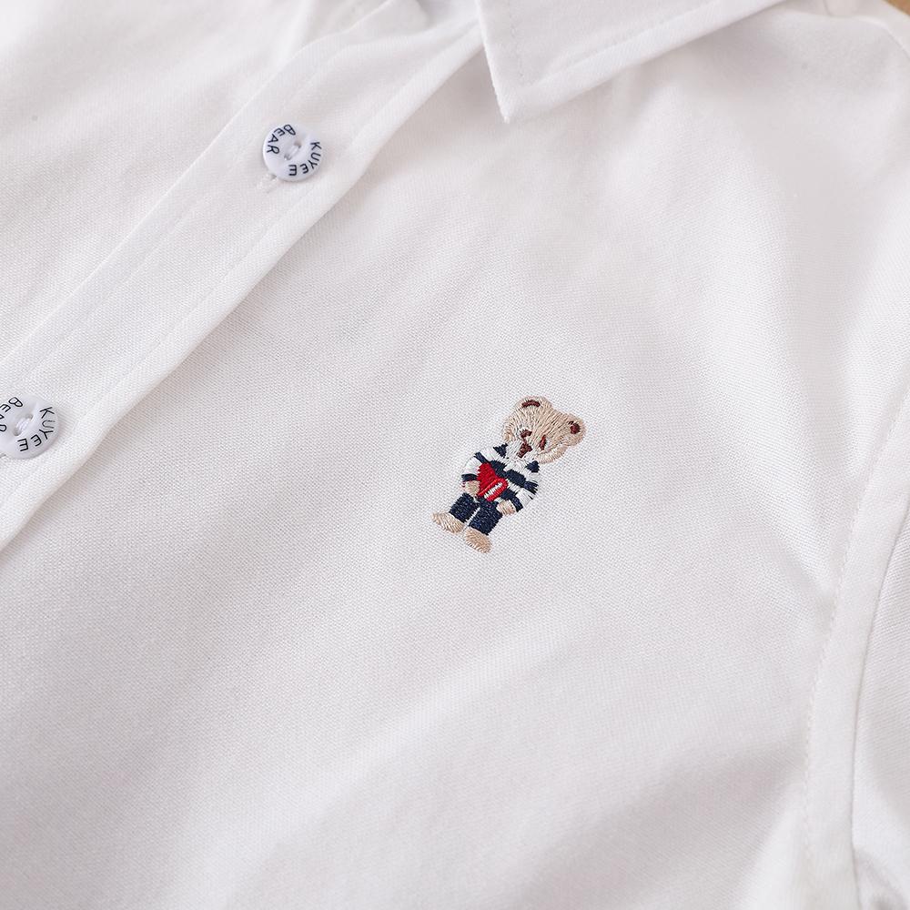 Jungen Schuluniform Hemden Langarm Frühling Herbst Umlegekragen Kinder Tops für Schulkinder