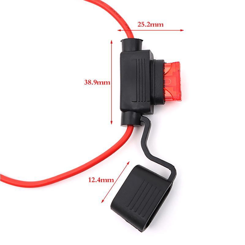 Portafusibles impermeable para coche, zócalo, adaptador TAP, Micro/Mini/Estándar ATM APM con fusible de cuchilla de 30A, coche, auto, motocicleta, moto