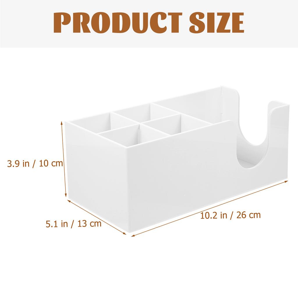 Coffee Station Organizer Acrylic Desktop Storage Box For Countertop Home Cafe Tea Bag Holder Straws Sugar Bags Container