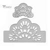 2 Stücke Fan Form Metall Stanzformen DIY Scrapbook Papier Karten Prägevorlage