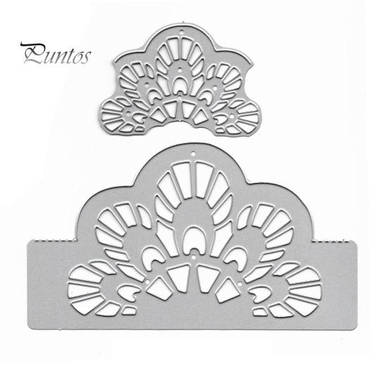 2 Stücke Fan Form Metall Stanzformen DIY Scrapbook Papier Karten Prägevorlage