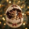 Decorative Hanging Ornament for Home Baby Dragon And Egg Christmas Ornament, 2D Flat Acrylic Tree Lightweight Wall Decor Decoration, Fantasy