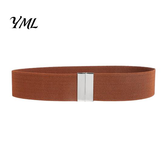 High Quality Elastic Belt Wide Waist Belt, Adjustable Stretchy with Metal for Women Square Buckle, Stylish Slimming Waistband Dresses And Jeans Casual