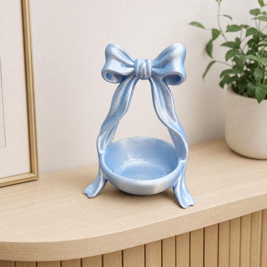 3D Printed Bow Jewelry Tray, Ring Dish, Entryway Table Trays, Decorative Trinket Dish, Jewelry Organizer Tray for Rings Necklaces Bracelets Keys