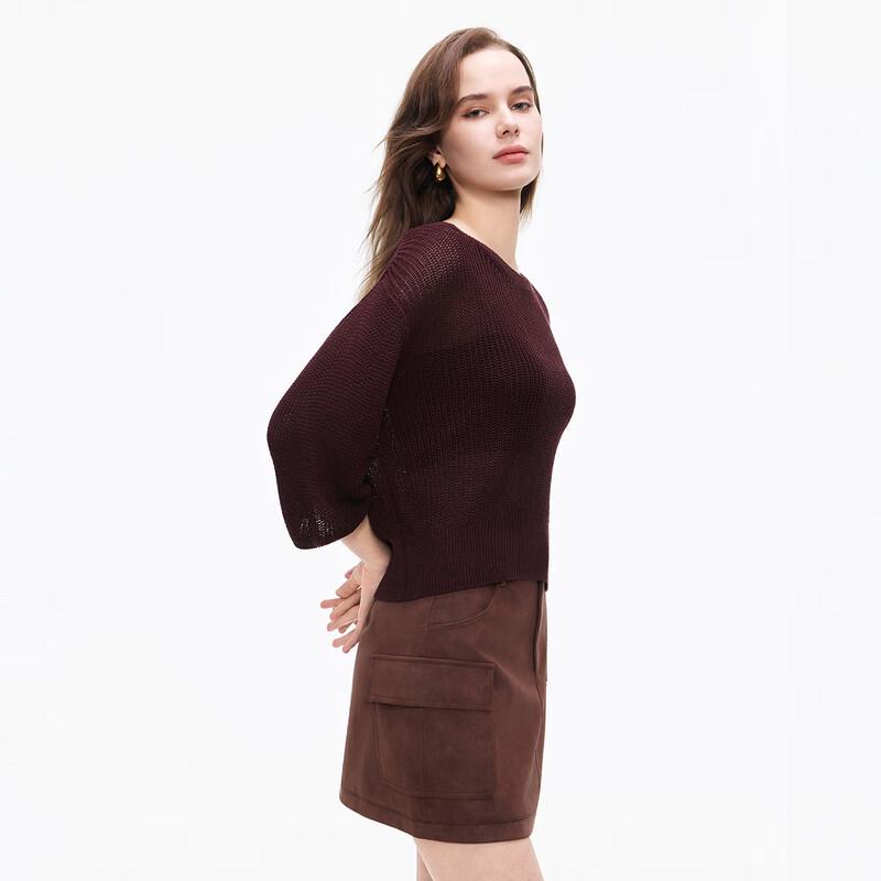 Women's Thin 3/4 Sleeve Knit Pullover