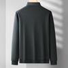 Men's Plus Size Fleece-lined Faux Two-piece Shirt Collar Sweatshirt