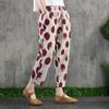 2023 Women's Cotton Linen Slimming Printed Harem Pants - Versatile, High-Quality Cropped Design
