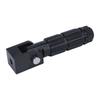 Motorcycle Foot Pegs Pair With 8Mm Mounting Size, Hinged Aluminum Footrest Pedals, Black Grip Pattern for Repair Work and Road Use