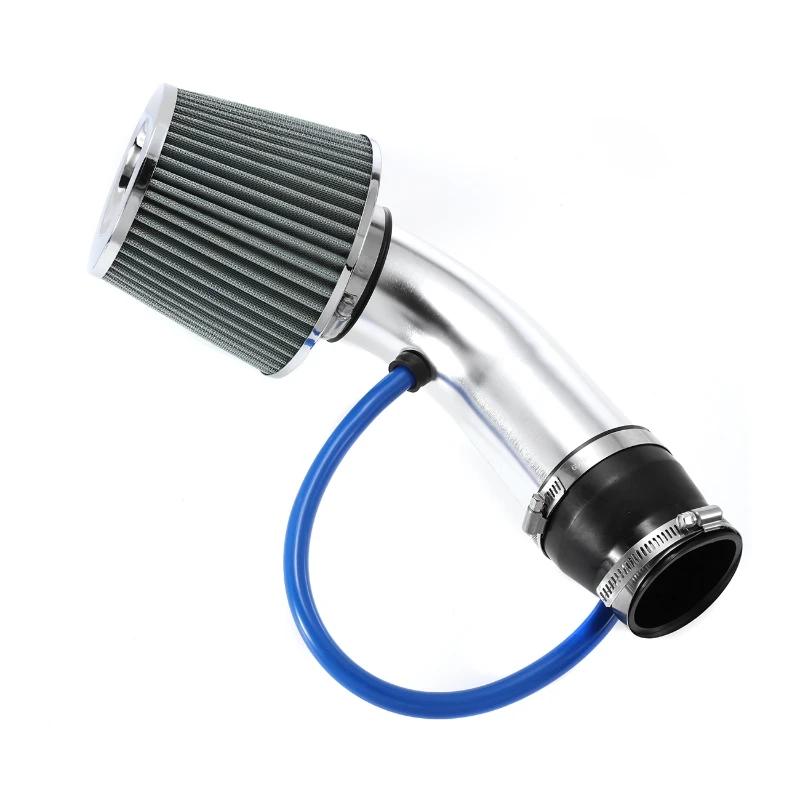 76mm 3 Inch Universal Car Air Intake Modified Kit Aluminum Air Intake Filter Tube Full Set Turbo Air Filter Cone High Flow