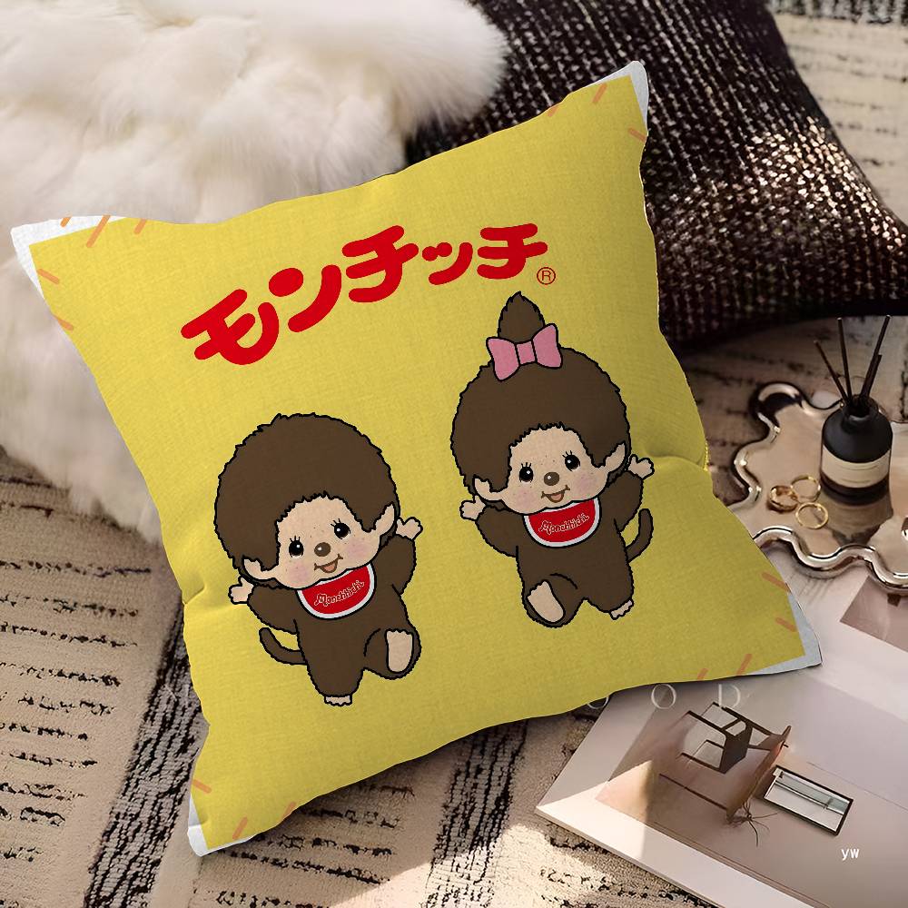 Cartoon MMMonchhichis Anime Personalized Pillow Dust Cover Bedroom Kids Party Decoration Pillowcase Birthday Children Gift