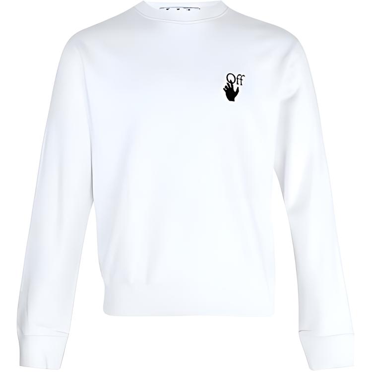 OFF-WHITE Белая мужская уличная одежда Degrade Arrows Crewneck OMBA025F21FLE0060110 S