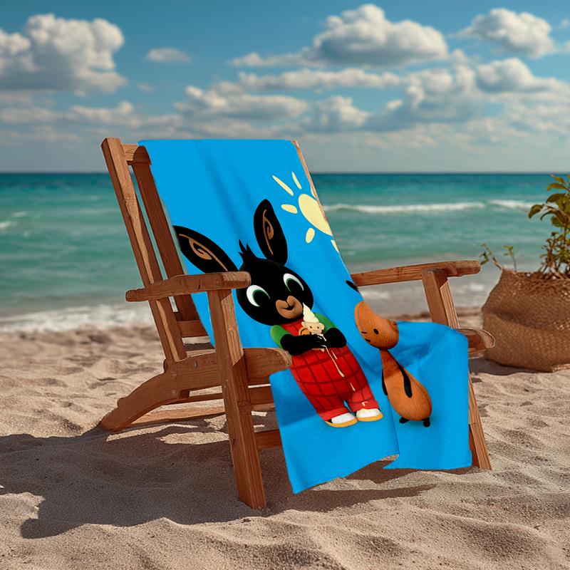 Bing Bunny Fashion Beach Towel: Ideal for Summer Adventures Soft, Absorbent and Quick Drying Suitable for Swimming and Bathing