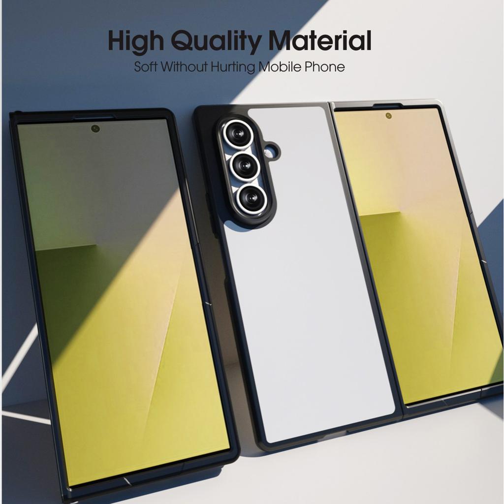 IBMRS For Samsung Galaxy Z Fold7 5G Case Soft TPU Frame Hard PC Back Anti-Fall Phone Cover