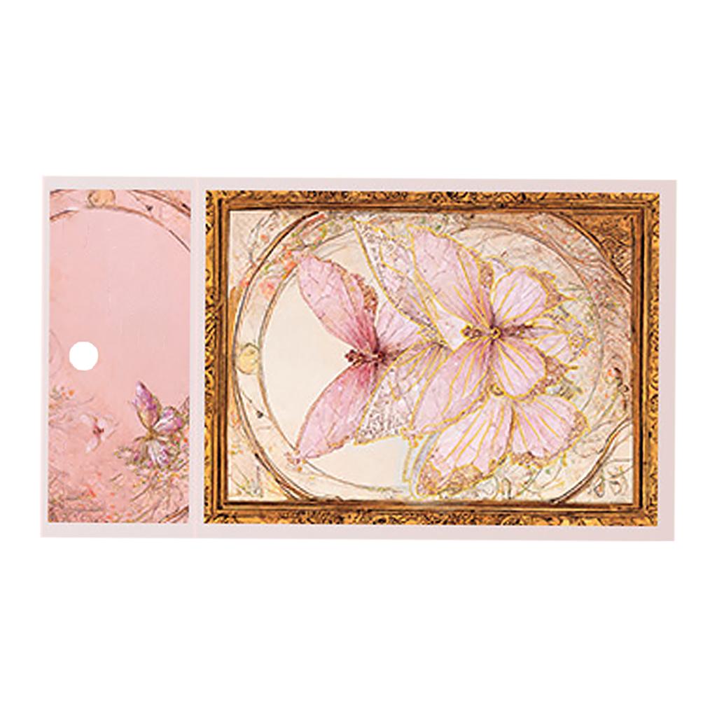 Glitter Butterfly Stickers Retro Fashion Pet Laser Butterfly Decals for Scrapbooking Notebook