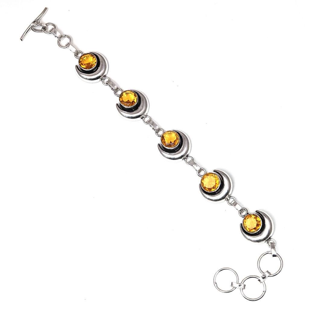 Citrine Quartz Gemstone Handmade Ethnic Jewelry Necklace Set 18-20''