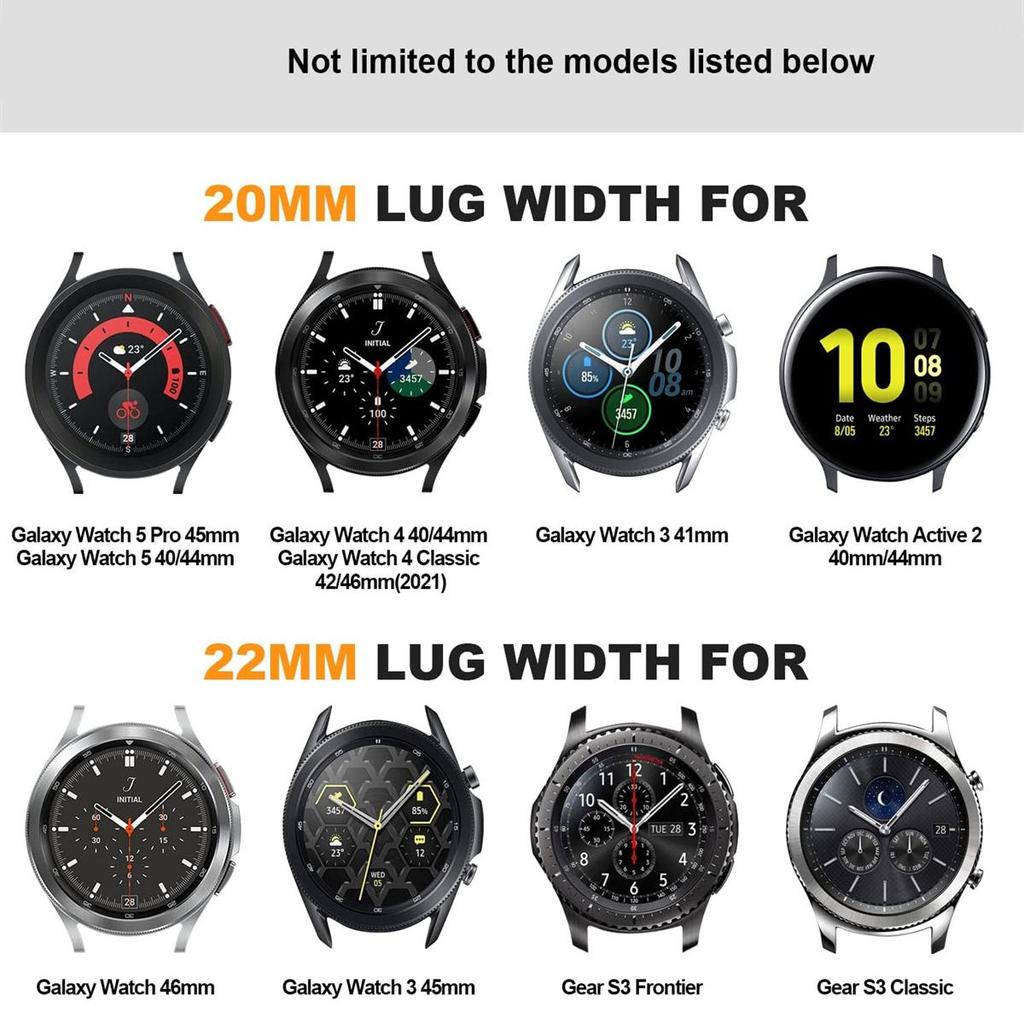 22mm 20mm 18mm Metal Strap for Samsung Galaxy Watch 3 4 Active2 S2 Gear S3 Gt 2 Huawei GT2/Amazfit GTR Stainless Steel Bracelet Gift for Mother's Day