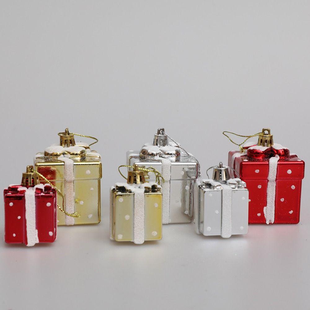 Plastic Painted Christmas Gift 4/5cm Christmas Tree Ornament  New Year