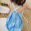 2024 New Baby Girls Summer Cotton Dress Cute Rabbit Suspenders Skirt Children Beach Casual Dresses