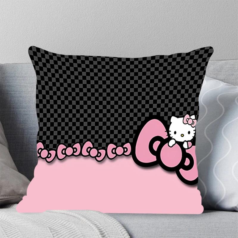 Sell Well New Square Pillow Bedroom Pillow Cover Sofa Living Room Office Leisure Cushion Hello Kitty Pillowcase Home Decor 45x45