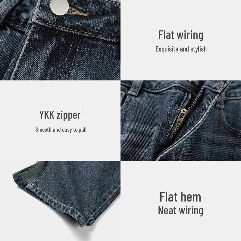 HLA Women's Mid-Waist Straight Cropped Jeans