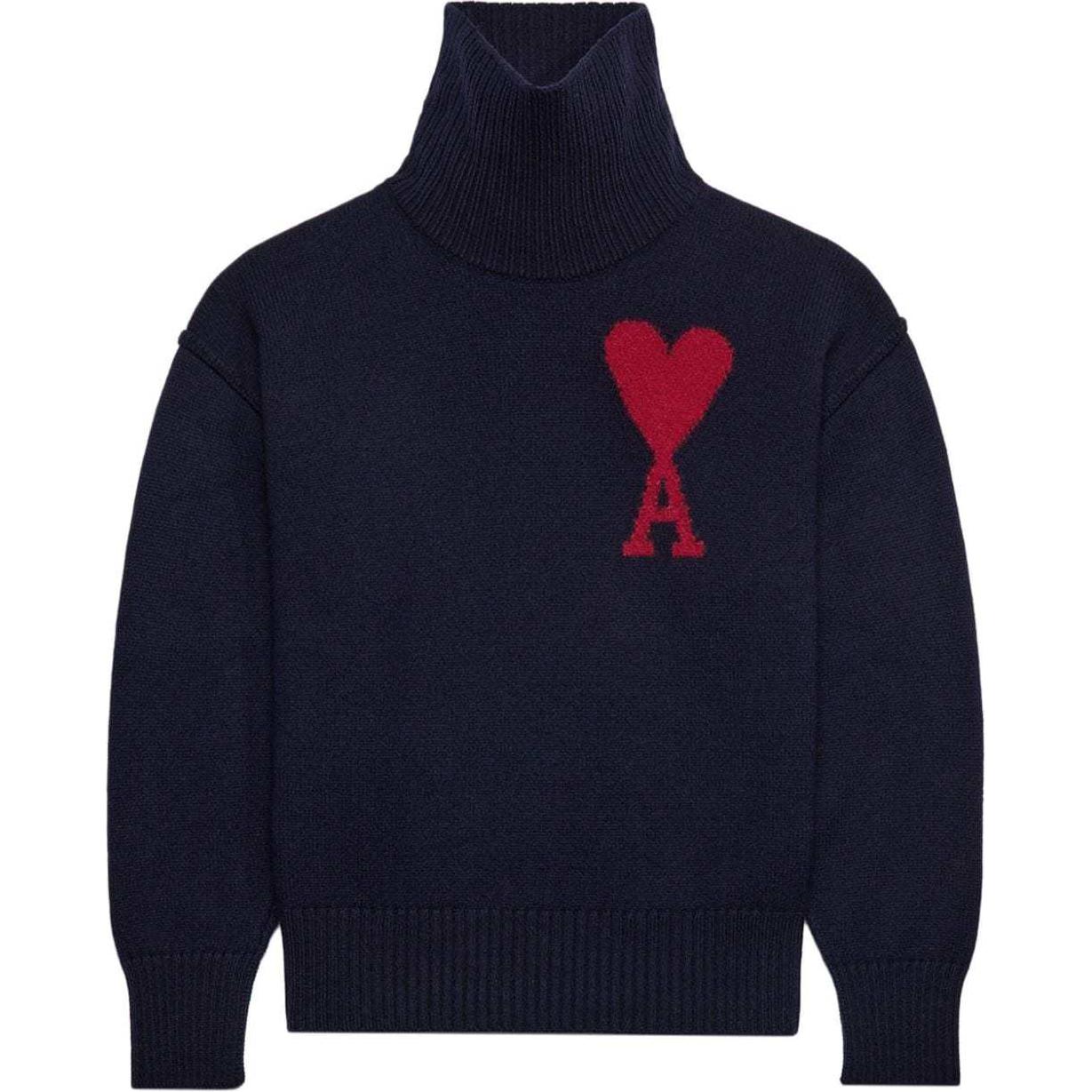 AMIPARIS Ribbed Trim High Neck Straight