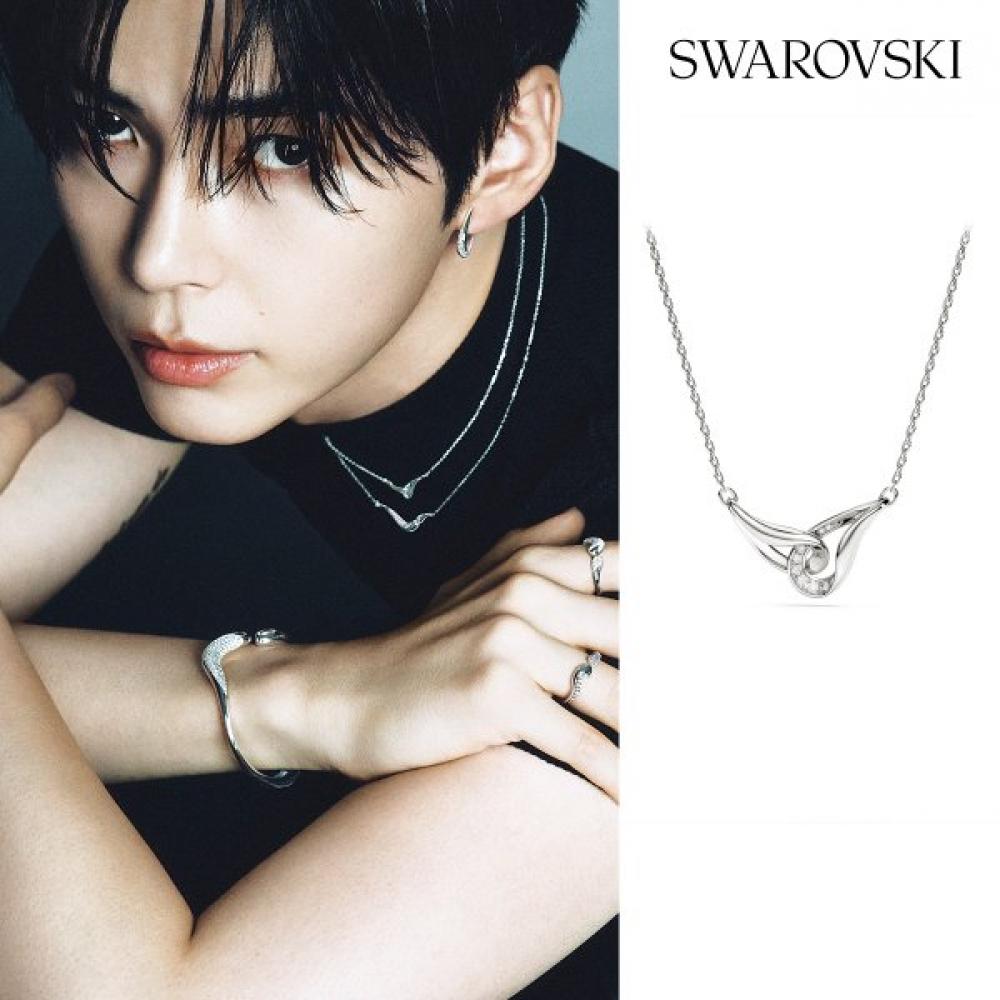 Swarovski Sterling Silver Interlocking Necklace 5740343