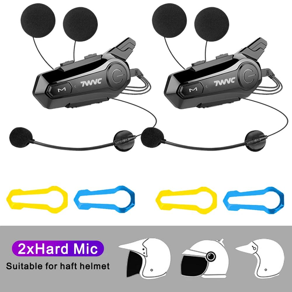 1/2pcs X1plus Bluetooth Motorcycle Helmet Intercom Headset with 1000M BT Interphone Communicator for 2 Riders Waterproof