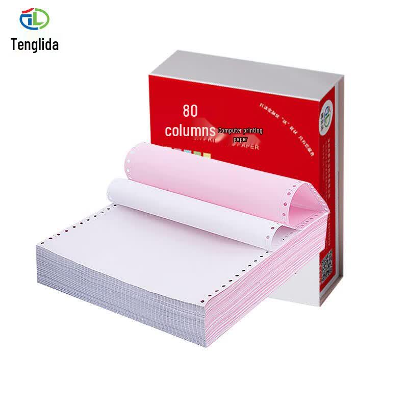 Tenglida 80-Column 2-Ply Continuous Forms Paper 80-Column
