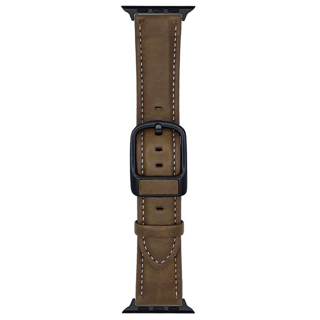 Watch Band For Apple Watch Series 10 9 8 7 SE 6 5 4 3 2 1 42mm 41mm 40mm 38mm Crazy Horse Texture Waist Pack Buckle Leather Strap