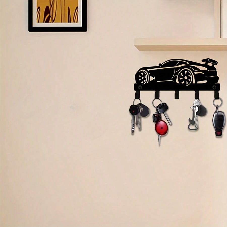 Metal Key Hook Wall Mount Multi Functional Kitchen Bathroom Garage Organizer