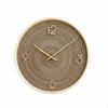 Nordische Wanduhr Massivholzrahmen Gewebtes Zifferblatt Leises Uhrwerk Heimdekoration für