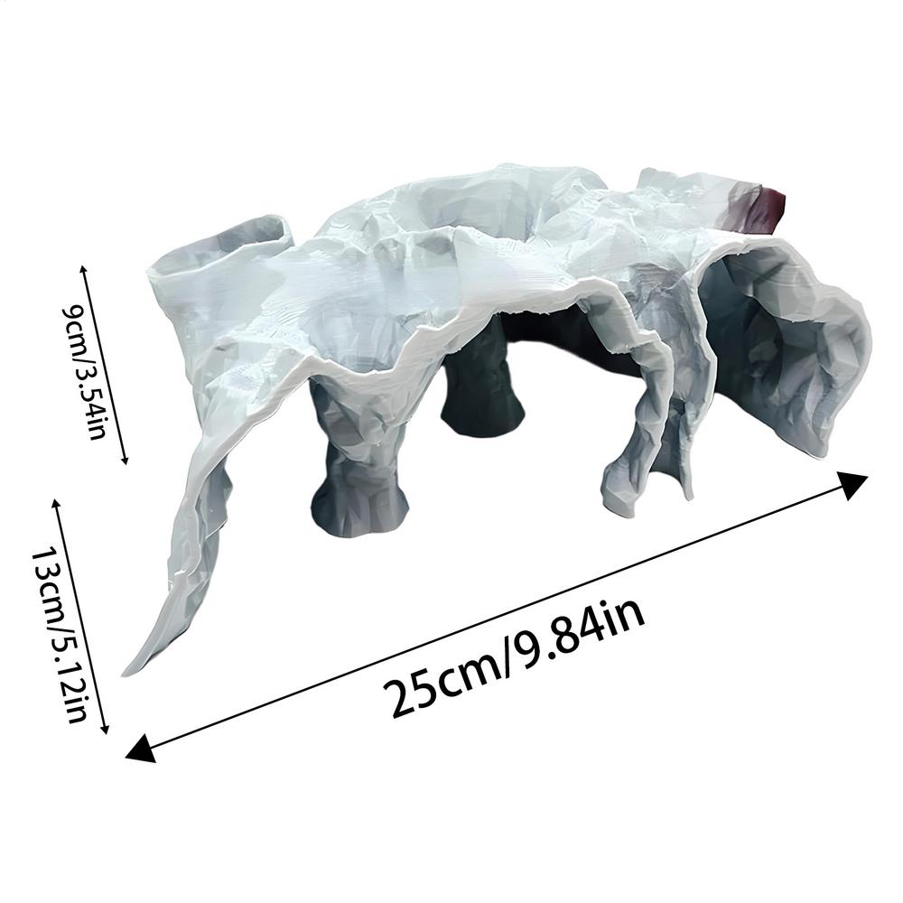 

Пещера Плеко Для Рыб Креветок Рептилий Укрытие Домики 3D-печатный дизайн Аквариум Аквариум Ландшафтный Декор Украшения S серый