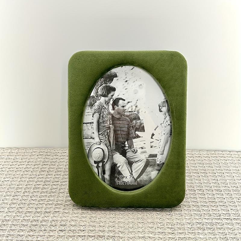 1PC Velvet Luxury Tabletop Velvet Frame Elegant Photo Display 3D High-end Luxury Modern 20x15cm