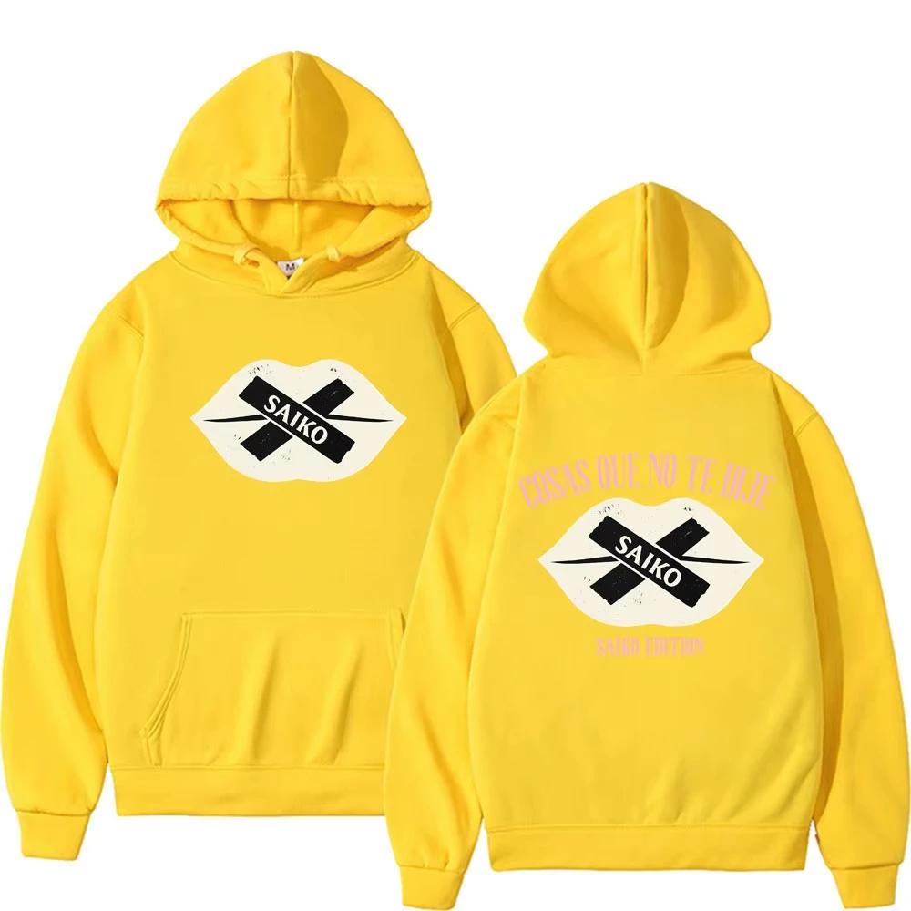 Rapper Saiko Cosas Que No Te Dije Graphic Hoodie Men's Clothing Retro 90s Classic Long Sleeve Comfort Hooded Sweats